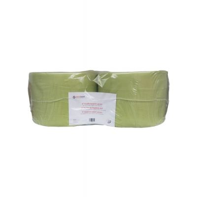 Hygiëne papier groen-max vochtopname-3 laags, 2 maxi rollen/colli