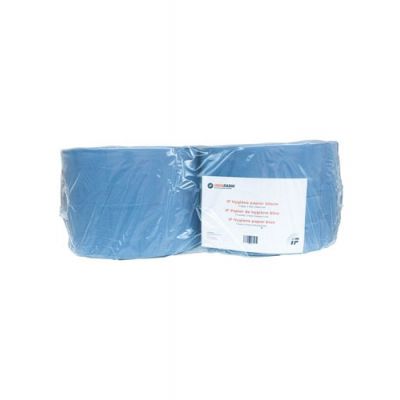Hygiëne papier blauw - 3-laags, 2 maxi rollen/colli