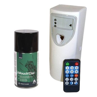 Brumisateur d'insecticide avec télécommande + 1 recharge Mouch'Clac