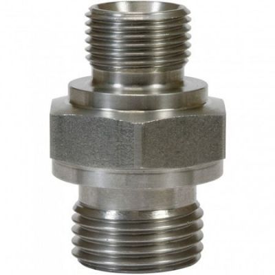 Nippel 3/8" X 1/2" buitendraad, rvs