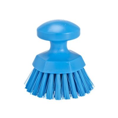 Round hand brush blue Vikan, stiff