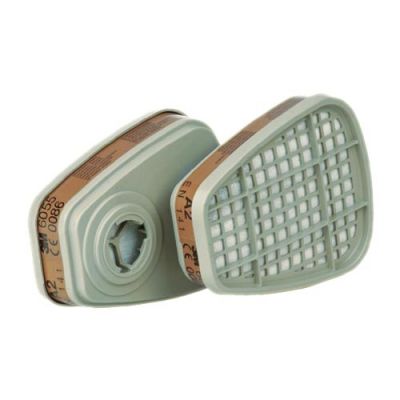 Gasfilter 3M 6055 A2, per set