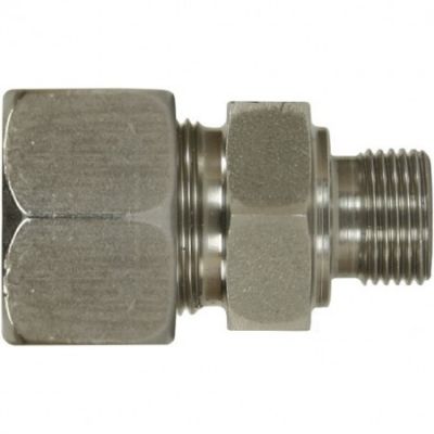 Mannelijke stud koppeling 3/8" binnendraad * 18 mm buitendraad, rvs