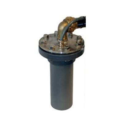Source head stainless steel and PVC counter flange, 125 mm