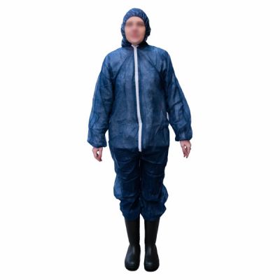 Disposable coveralls blue non-woven 