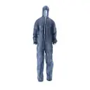 Blue disposable non-woven overall