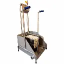 Stainless steel boot cleaner with collection tray