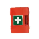 First aid kit with wall mounting