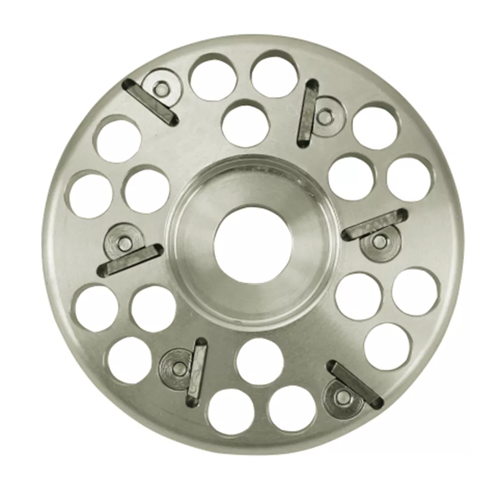 Aluminium hoof grinding disc with 6 blades, 120 mm