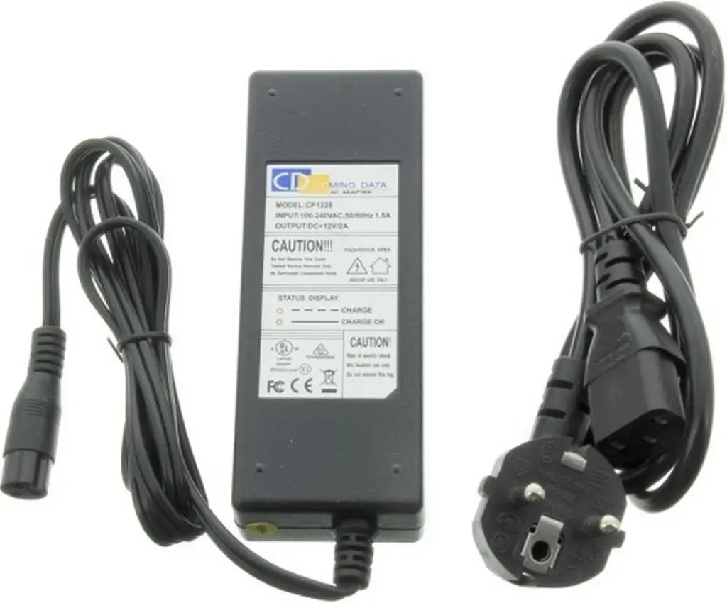 Oplader t.b.v. batterijdrukspuit