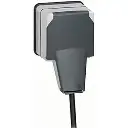 2-pole socket outlet with lockable cover, IP66