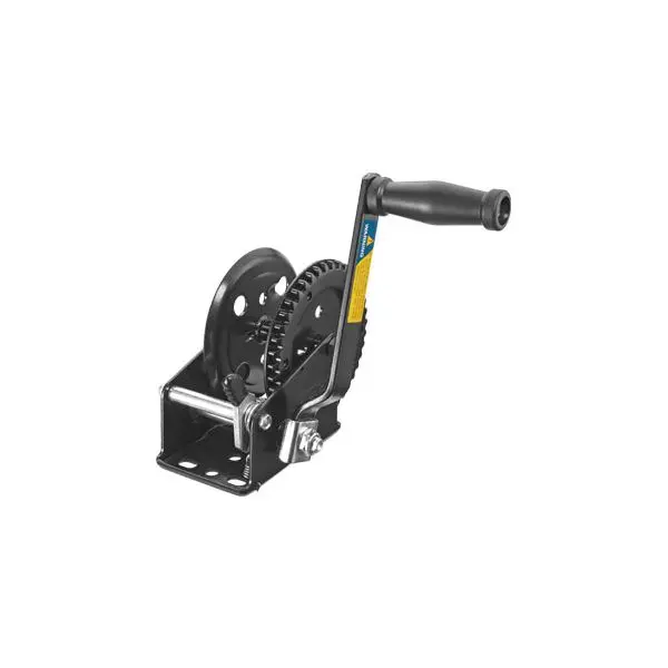 Winch with 5 meter stainless steel cable, 600 kg pulling power