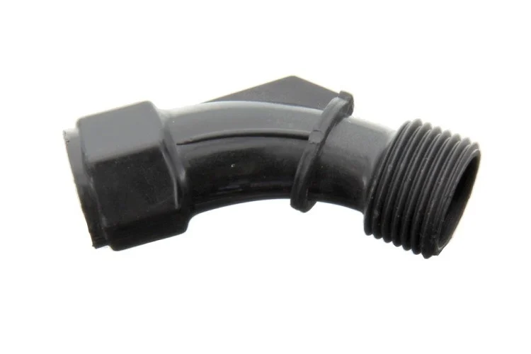 Connector for flat fan nozzle on battery sprayer