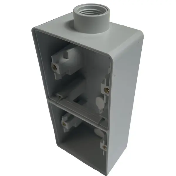 Surface-mounted double outdoor socket