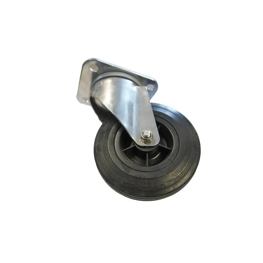 Stainless steel swivel wheel, 125 mm