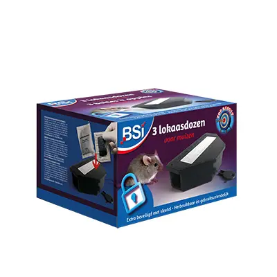 Muizenlokaasdozen, 3 stuks