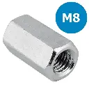 Coupling nut M8, stainless steel