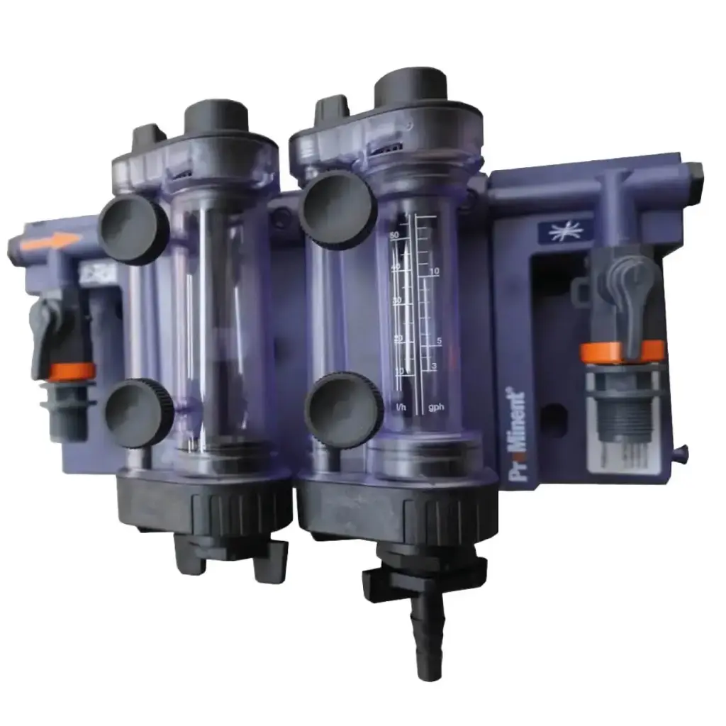 Doorstroomarmatuur Prominent module voor debietbewaking