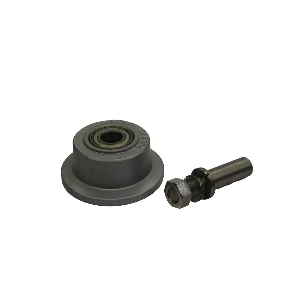 Wiel op inox as t.b.v Kadaverkoeling