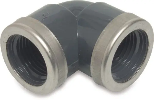 Bocht PVC 90°, 1/2" X 3/4"