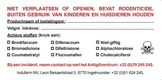 Etiket rattenlokdozen