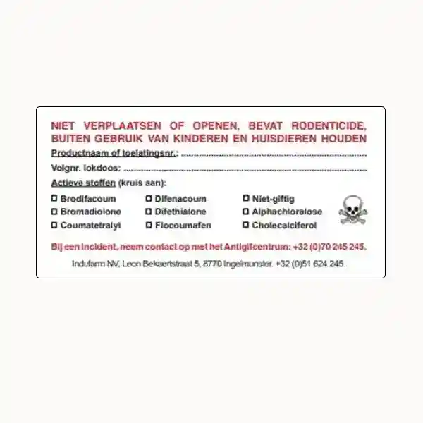 Etiket rattenlokdozen