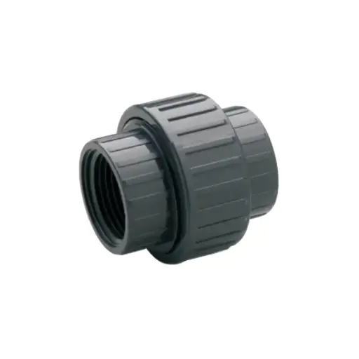 3-piece PVC threaded coupling