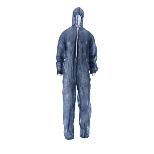Combinaison jetable bleue non-tissée