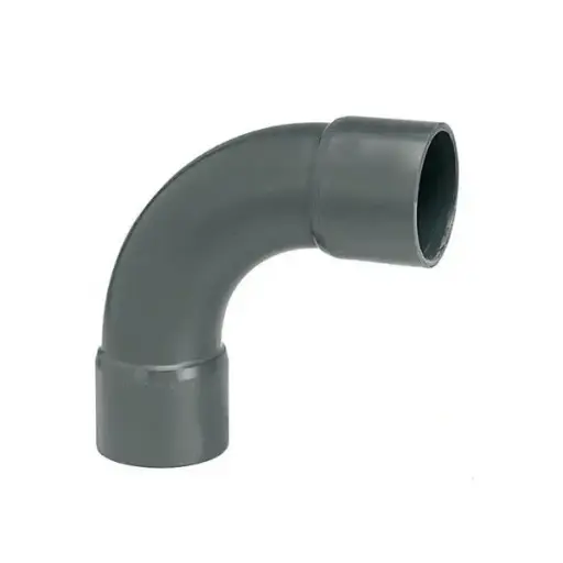 90° long radius PVC solvent weld elbow
