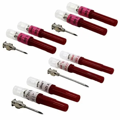 Magnetic needles D3 brass, pack of 100