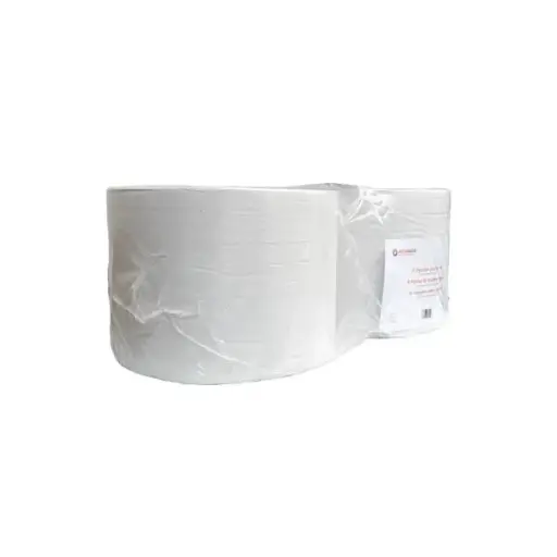 [A00140] White hygiene paper 2-ply, 2 maxi rolls/colli