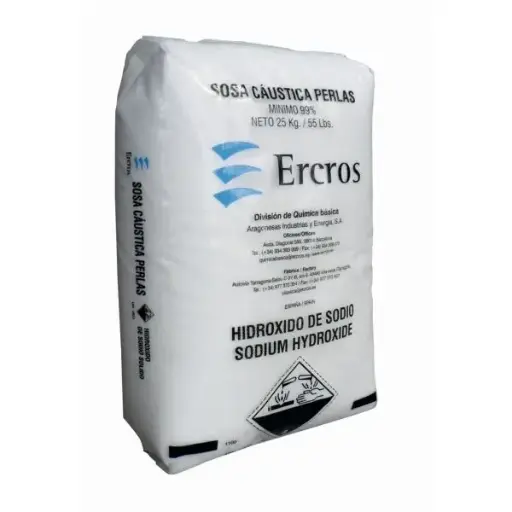 [A00258] Natriumhydroxide parels 98 % Foodgrade (E524), 25 kg