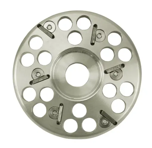 [A00907] Disque à sabots en aluminium avec 6 lames, 120 mm