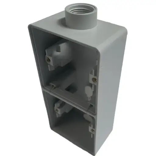 [A01097] Surface-mounted double outdoor socket