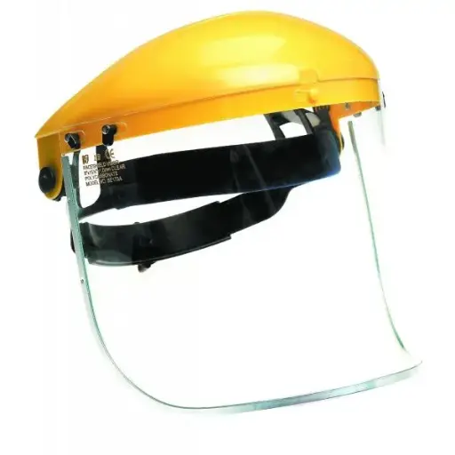 [A01513] Polycarbonate face shield with headband