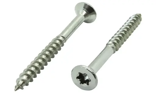 Chipboard screws with cutting ribs