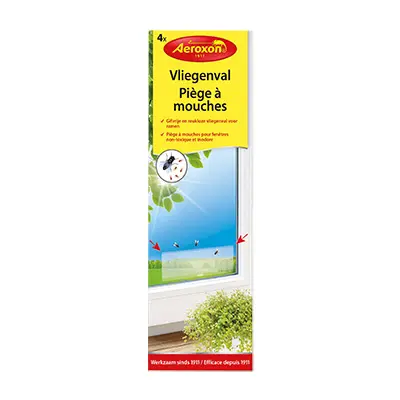 [A02142] Vliegenval voor ramen, 4 stuks