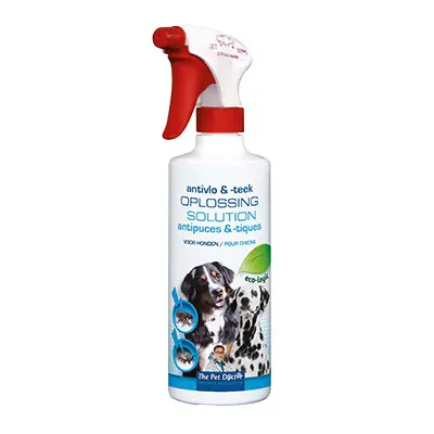[A02207] Anti-flea and tick solution for dogs, 500 mL