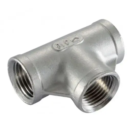 [A02350-12] T-stuk inox,  1/2"