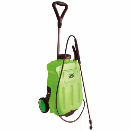 [A02703] Battery-operated pressure sprayer with trolley and accessory kit, 16 liters