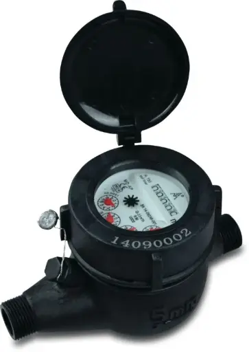 [A02948-34] Compteur d’eau à impulsion en nylon, 3/4"